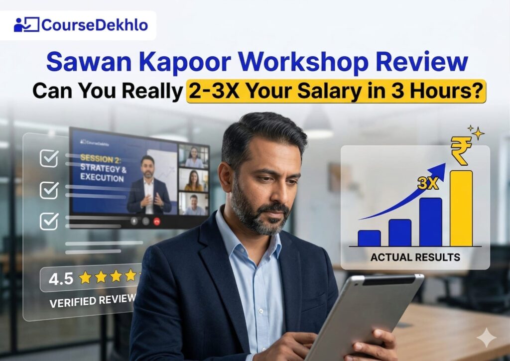 Sawan Kapoor Workshop Review – Can You Really 2–3X Your Salary in 3 Hours career workshop by CourseDekhlo