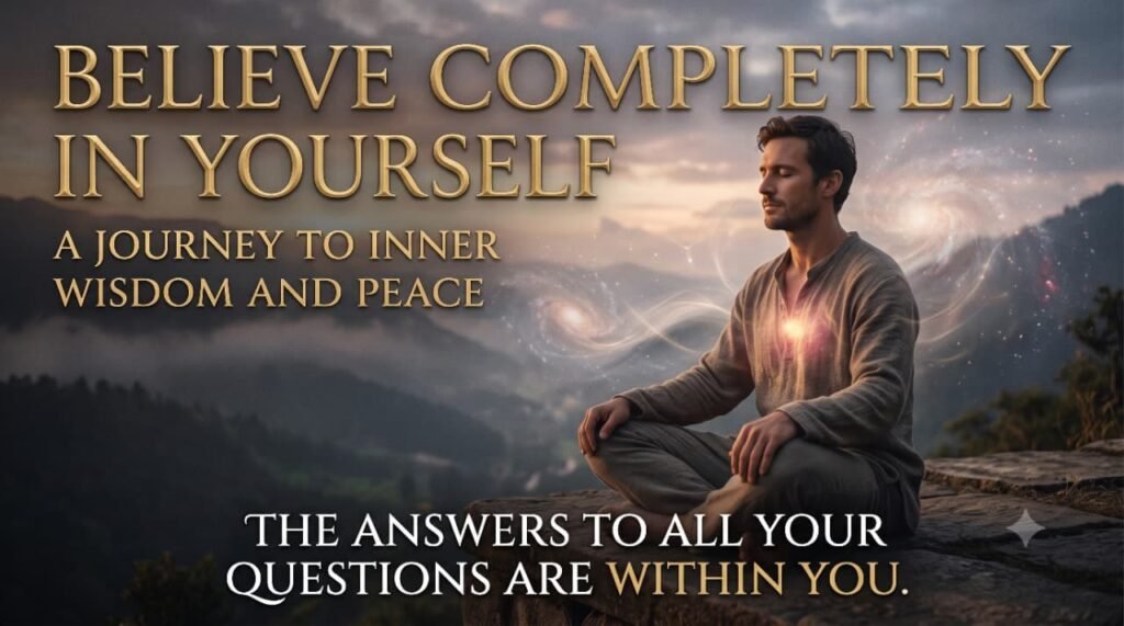 Believe Completely in Yourself – inspirational message about self-belief, inner strength, and finding answers within yourself